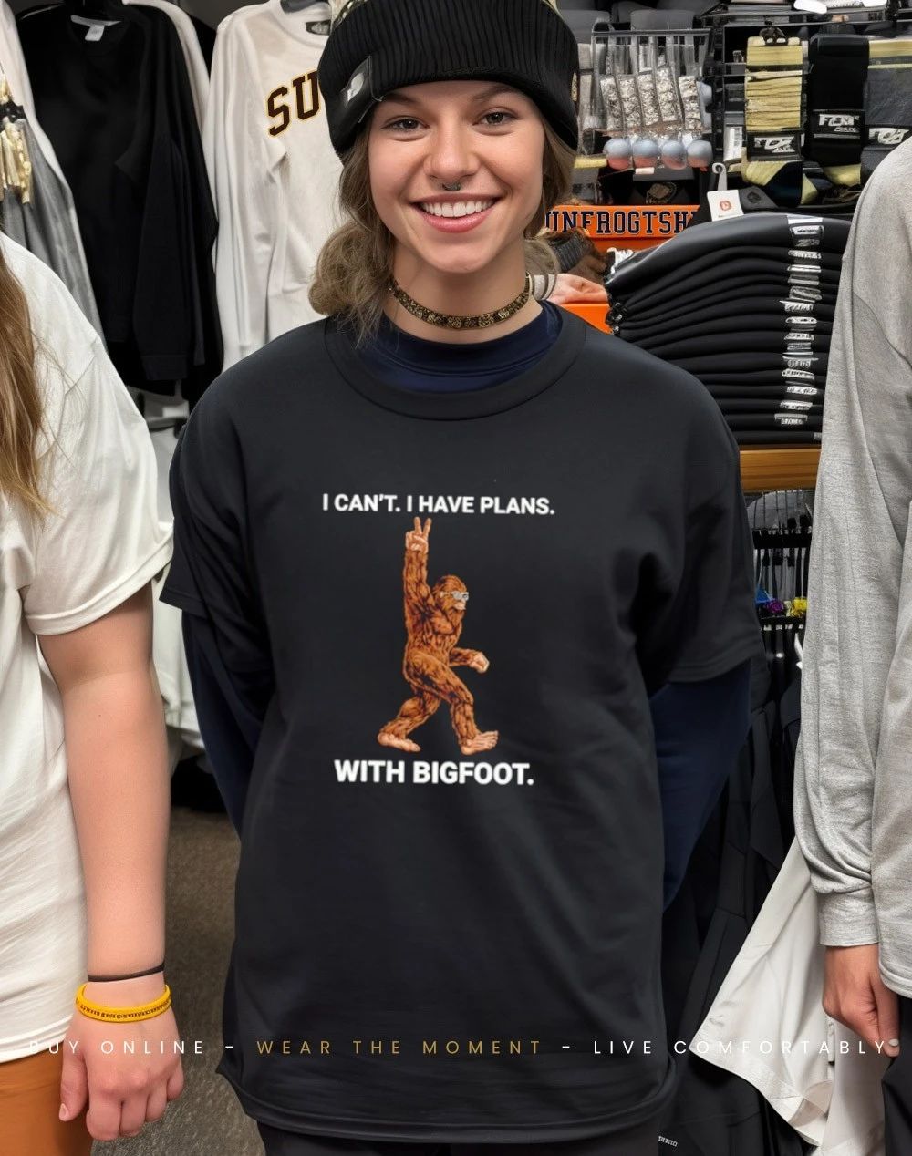 I can’t I Have Plans With Bigfoot Sasquatch shirt