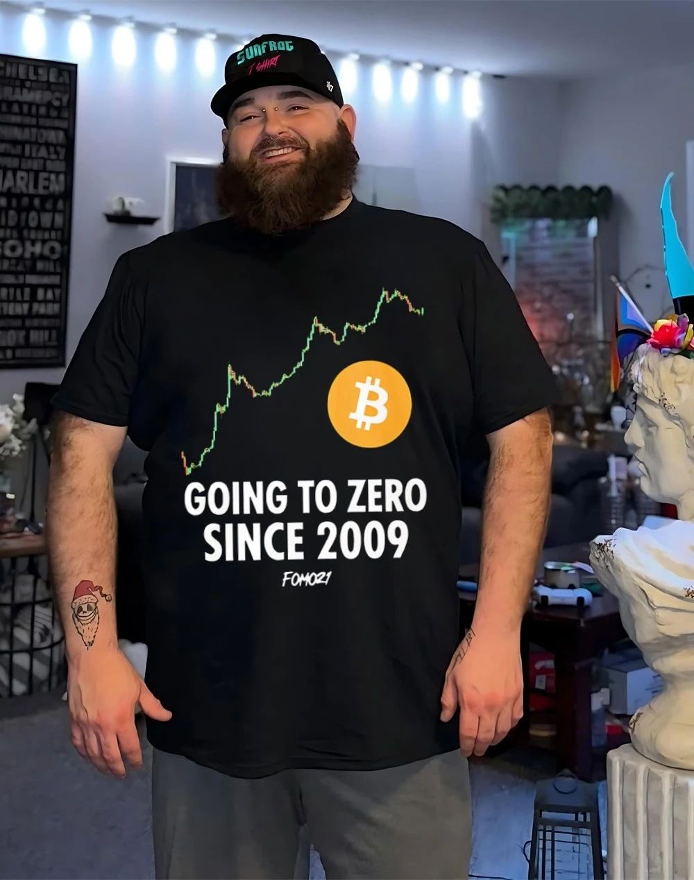 Going to zero since 2009 bitcoin shirt