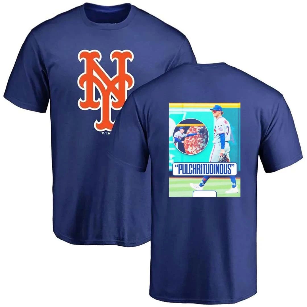 New York Mets Mr. Pulchritudinous Carson Benge front and back shirt