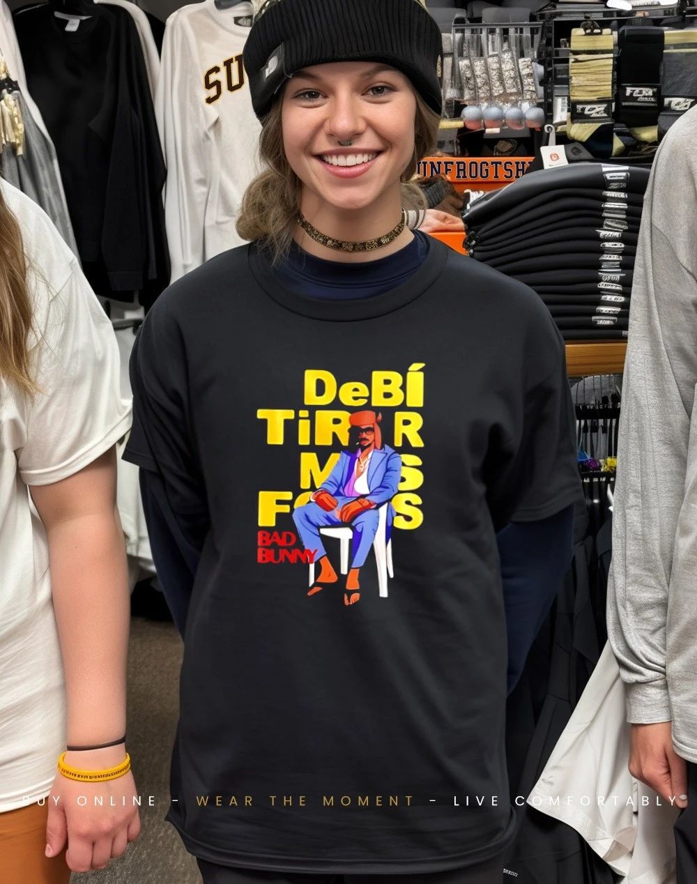 Bad Bunny DeBí Tirar Más Fotos 2026 World Tour cartoon shirt