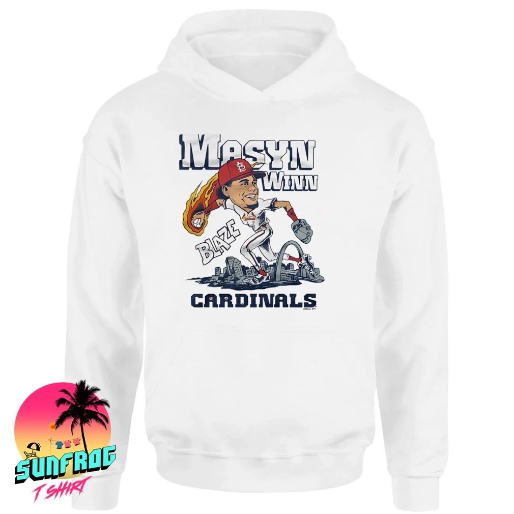St. Louis Cardinals Masyn Winn Blaze signature caricature shirt