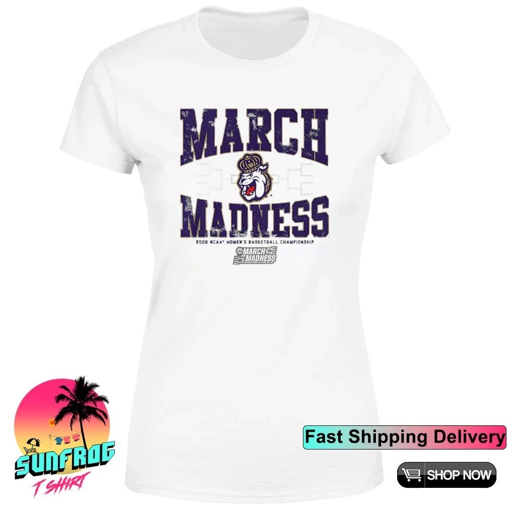 James Madison Dukes WBB 2026 March Madness logo shirt