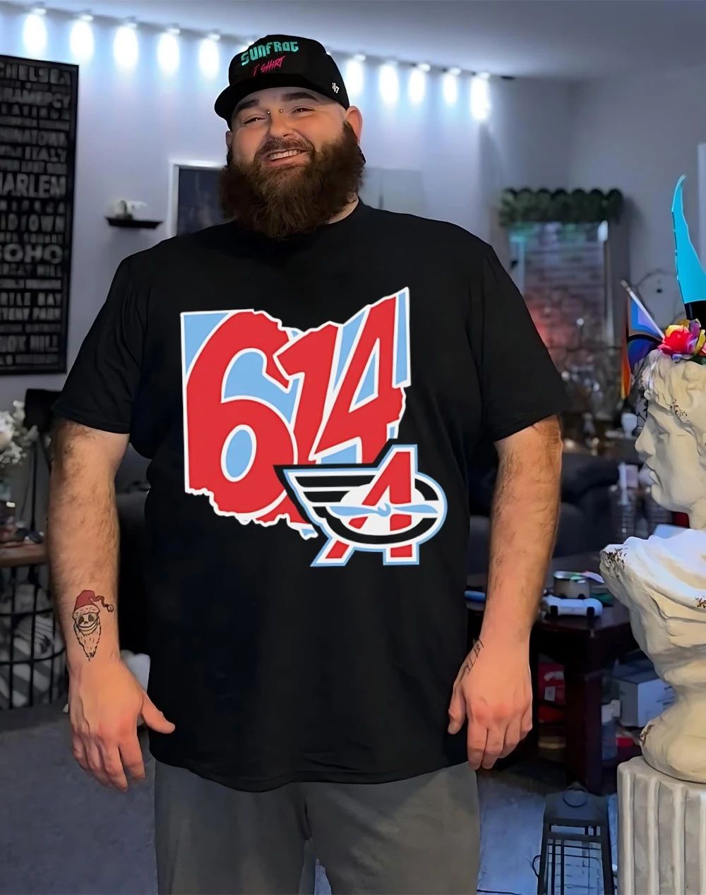 2026 UFL Columbus Aviators 614 Area Code map shirt