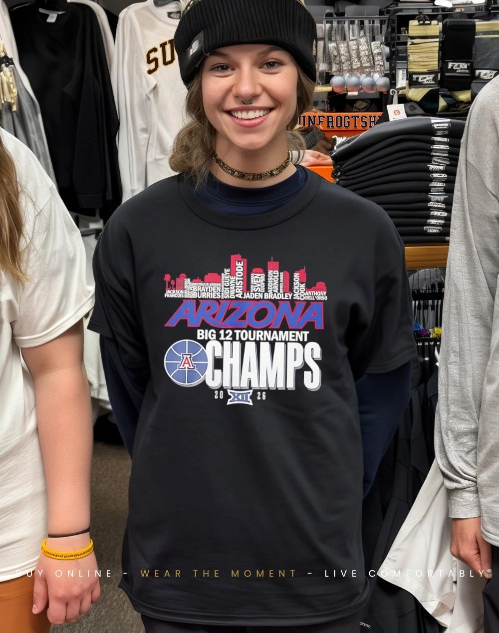 Arizona Wildcats 2026 Big 12 Conference Tournament Champions City Skyline shirt