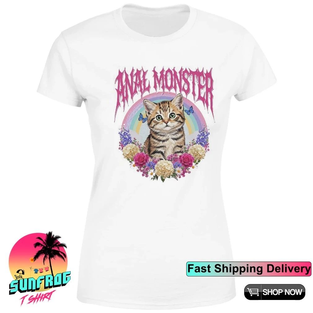 Kitten flowers anal monster shirt