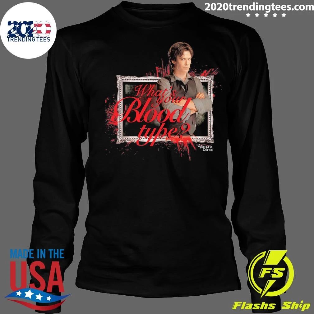 The Vampire Diaries Damon Salvatore What’s Your Blood Type Shirt