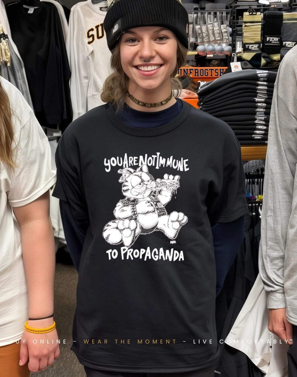You are not immune to propaganda cat shirt
