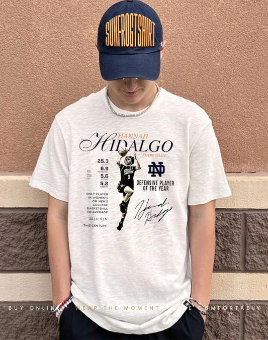 Hannah Hidalgo Defensive Player of the Year 2026 signature shirt