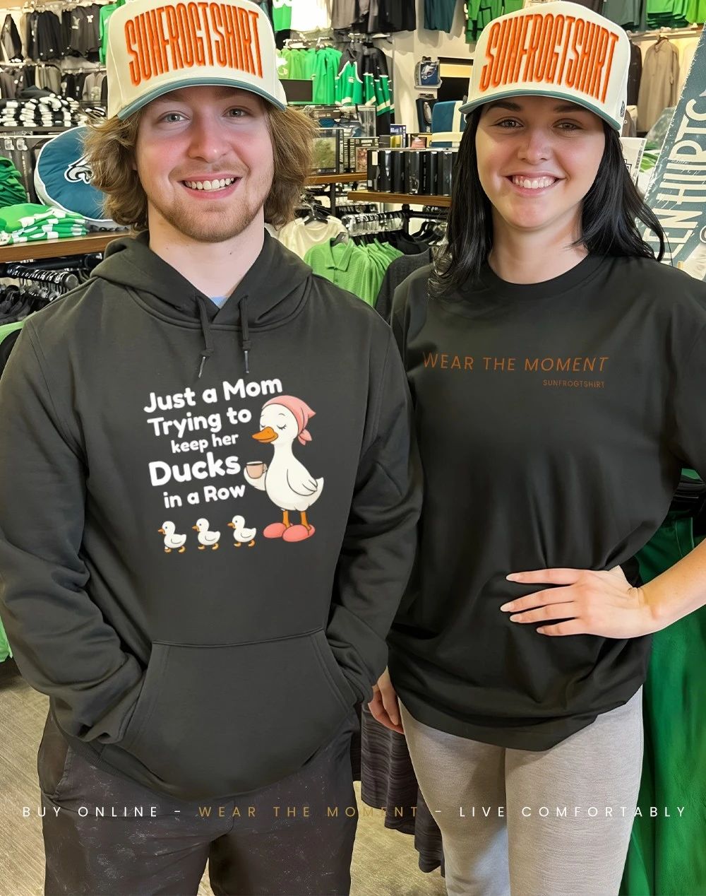 Just a mom trying to keep her ducks in a row shirt