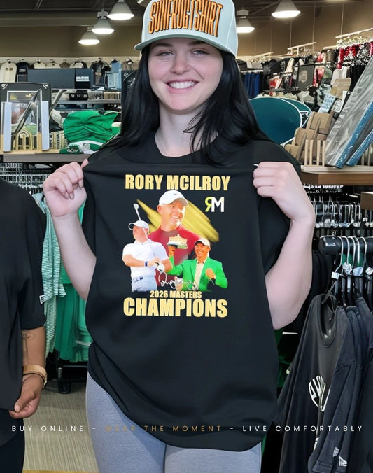 Rory Mcilroy 2026 Masters Champions signature shirt