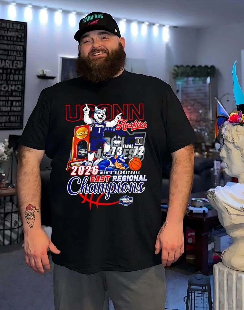 UConn Huskies Men’s Basketball 2026 East Regional Champions Final 73-72 beat Duke shirt