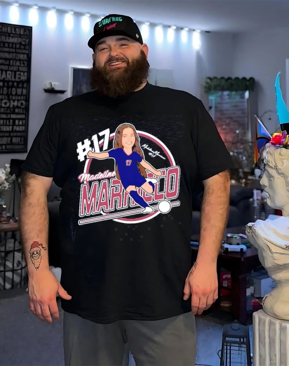 Madeline Marricco FDU Knights Women’s Soccer caricature 2026 shirt