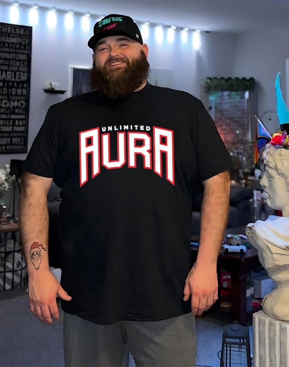 Unlimited Aura Baseball logo shirt