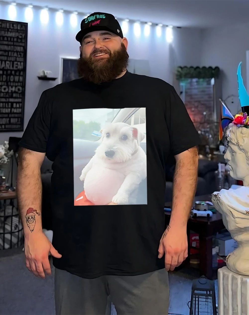 Fat chud dog meme funny shirt