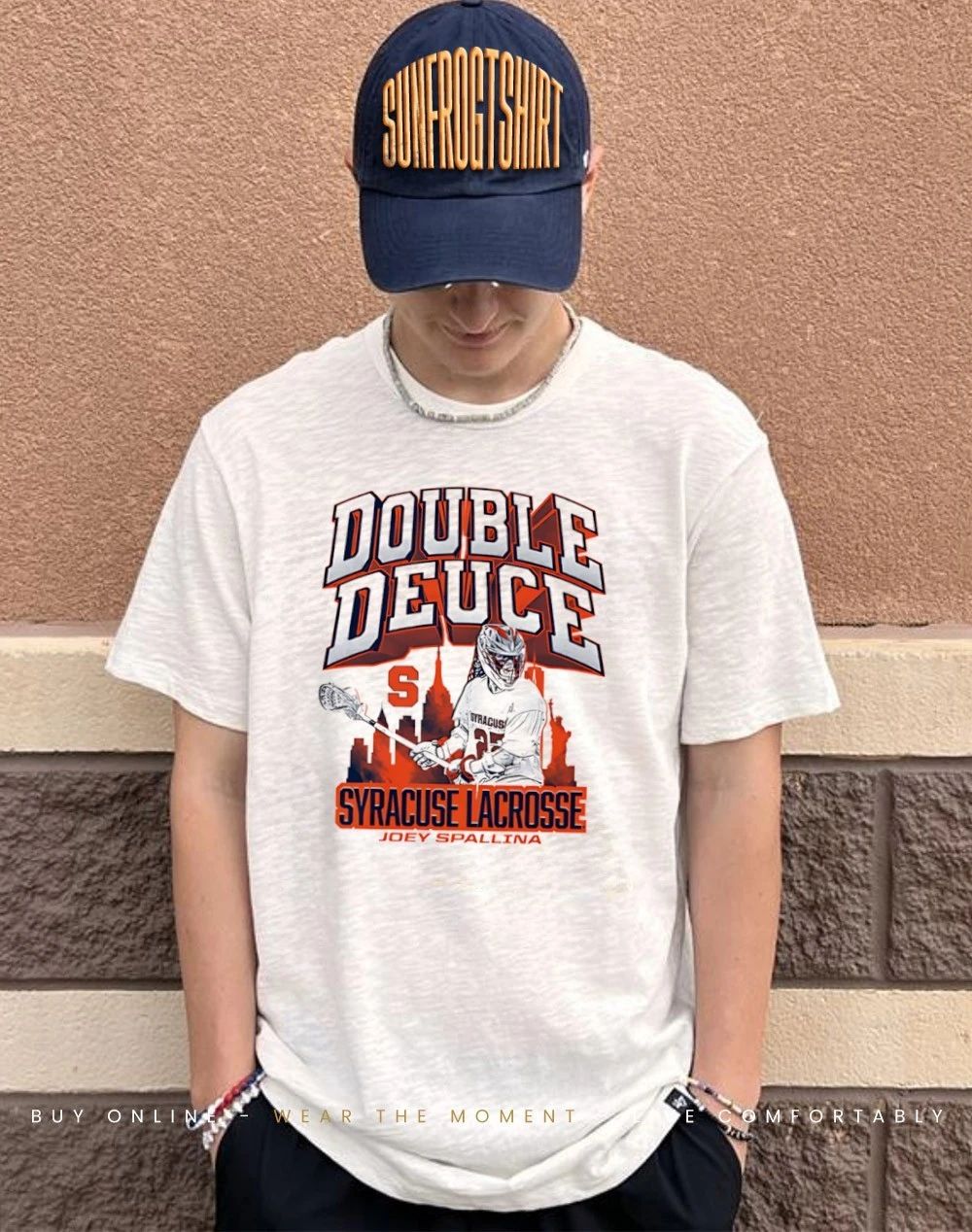 Joey Spallina Syracuse Lacrosse Double Deuce city skyline shirt