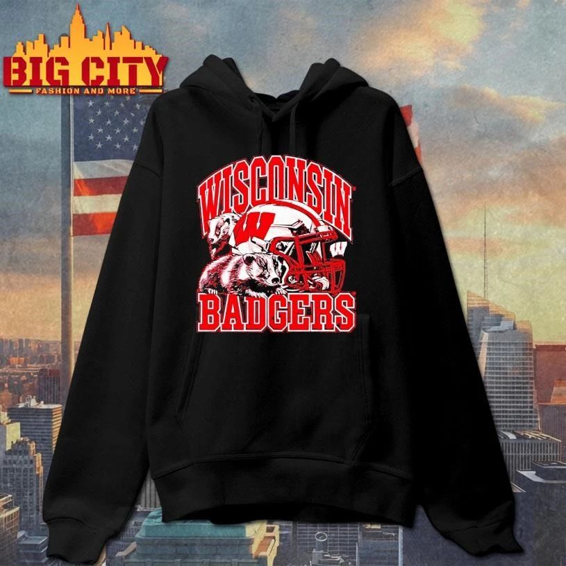 Original Ncaa Football Wisconsin Badgers Vintage Helmet Shirt