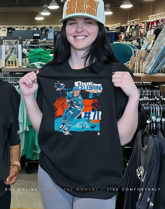 San Jose Sharks Macklin Celebrini Fresh Ice signature shirt