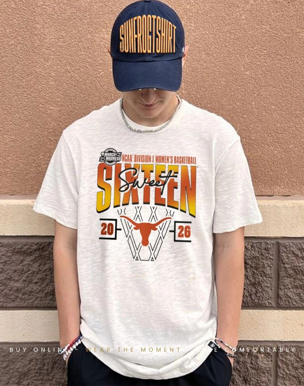 Texas Longhorns 2026 NCAA Women’s Basketball Tournament March Madness Sweet 16 Court Shot shirt