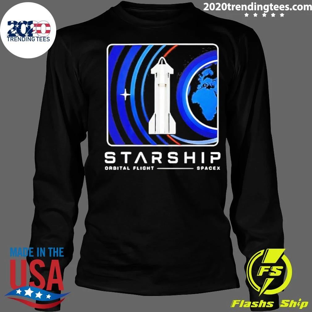 Starship Orbital Flight Spacex Space Exploration Shirt