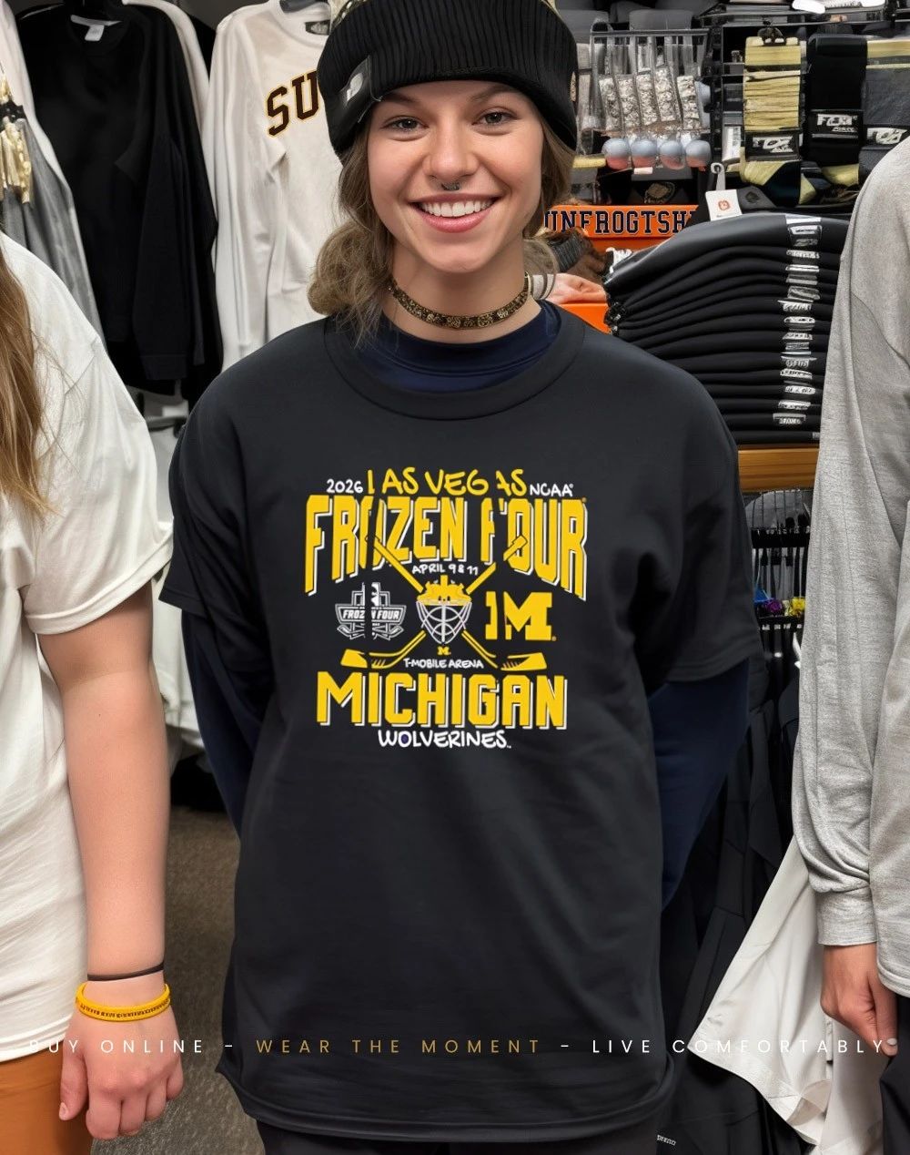 Michigan Wolverines Men’s Hockey 2026 NCAA Frozen Four Las Vegas shirt