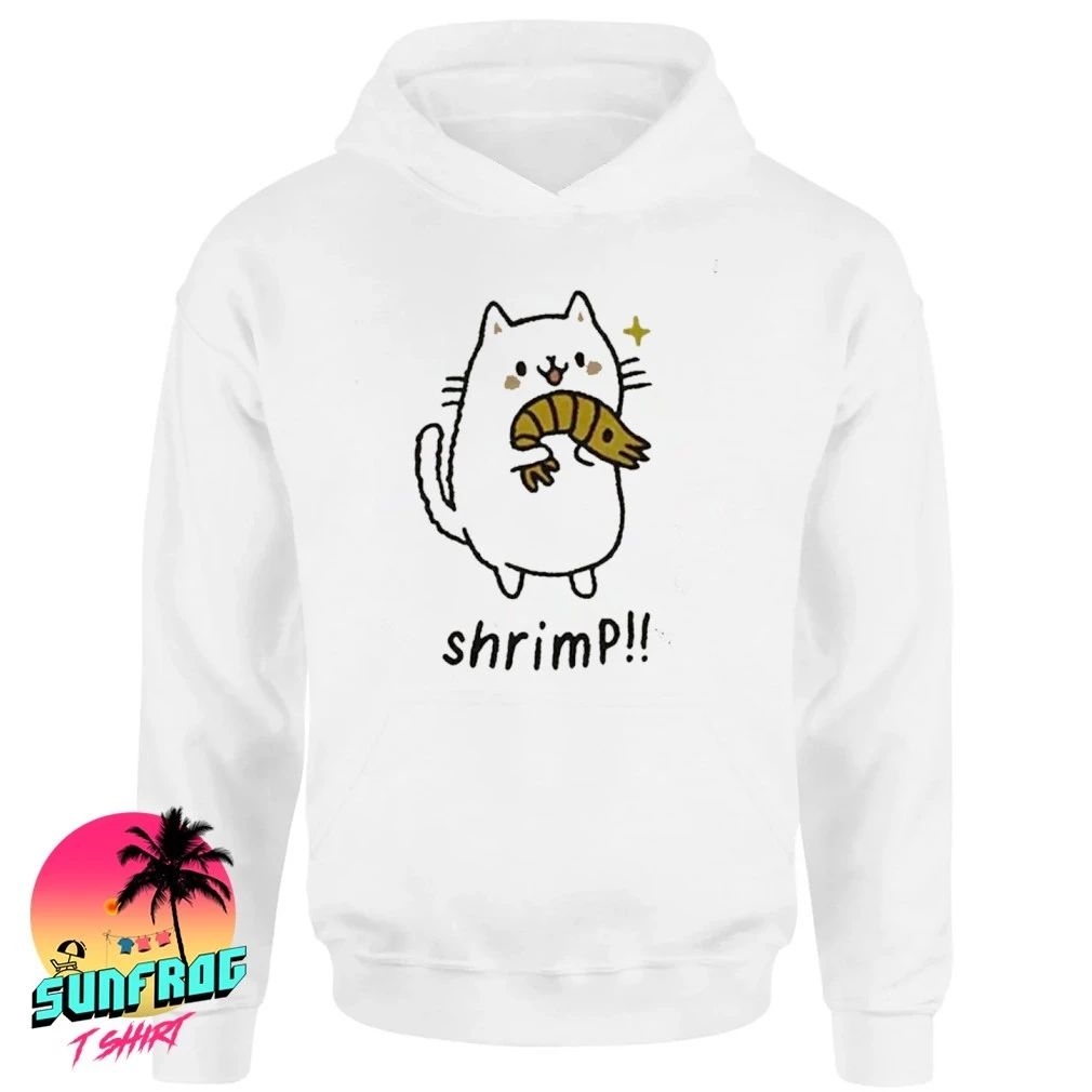 Doodle Cat Shrimp funny shirt