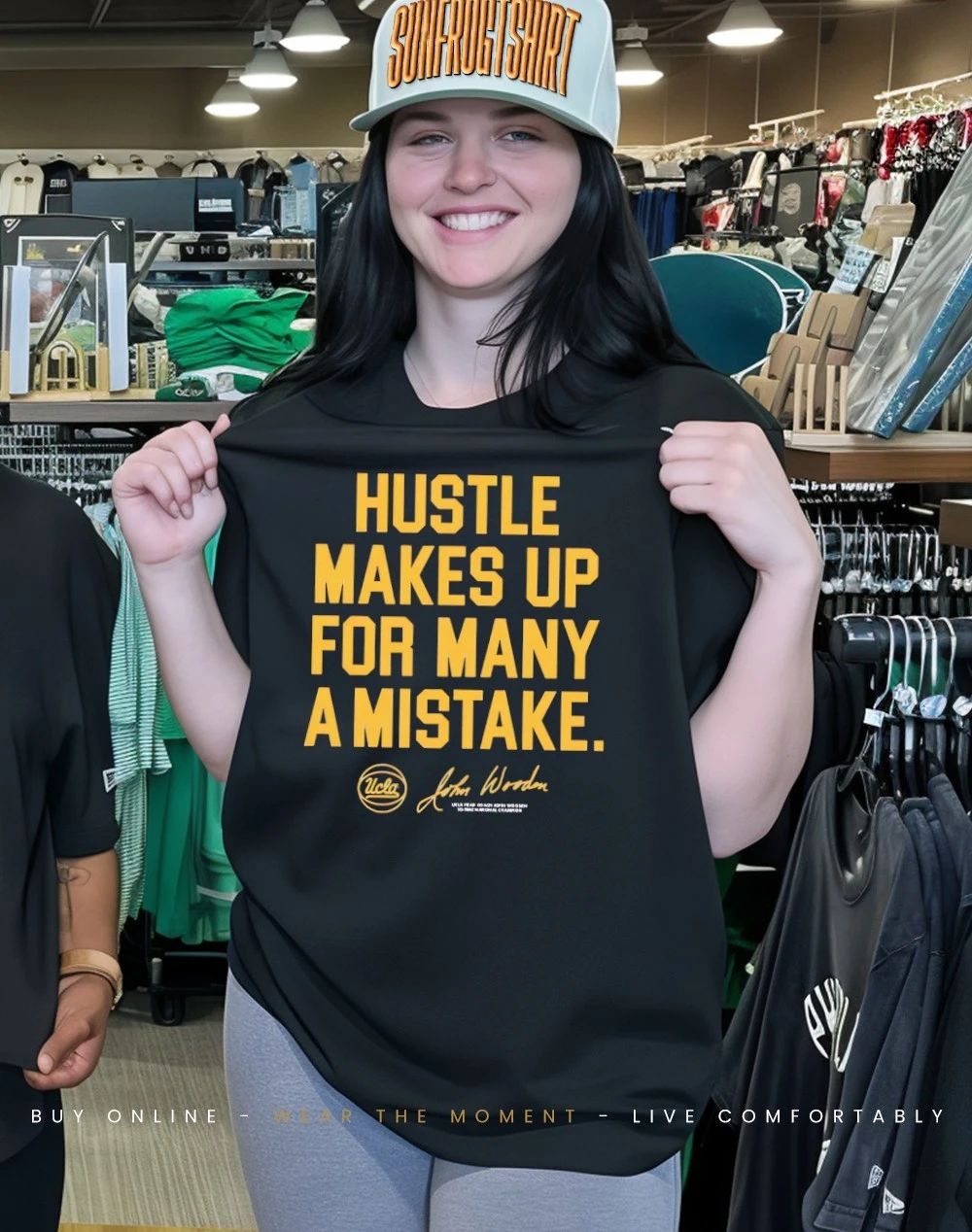 UCLA John Wooden Hustle makes up for many a mistake shirt