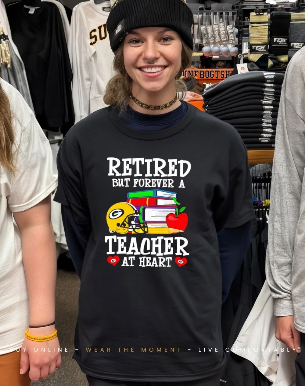 Green Bay Packers Retired But Forever a Teacher At Heart shirt