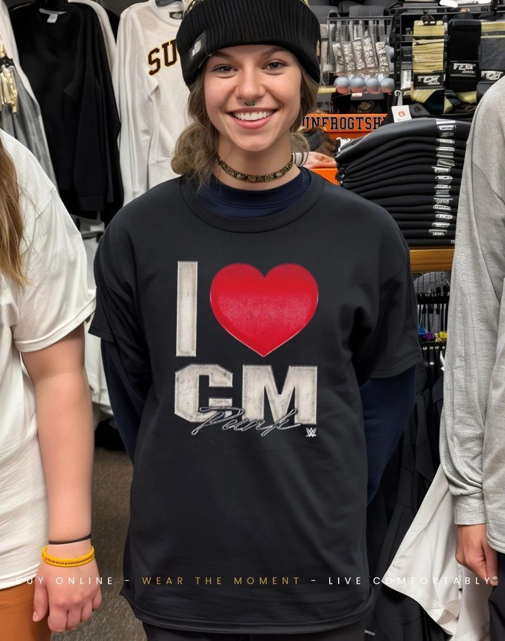 CM Punk I Love graphic shirt