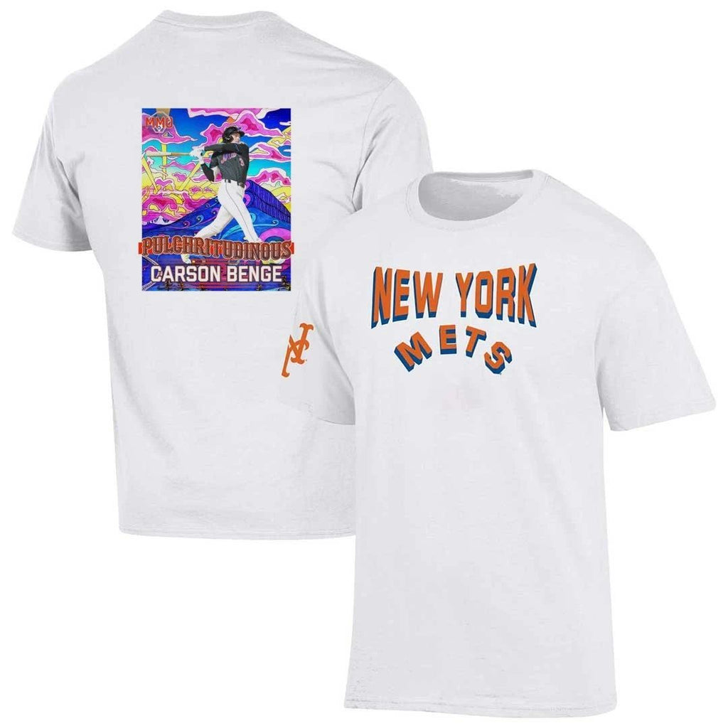 New York Mets Pulchritudinous Carson Benge front and back shirt