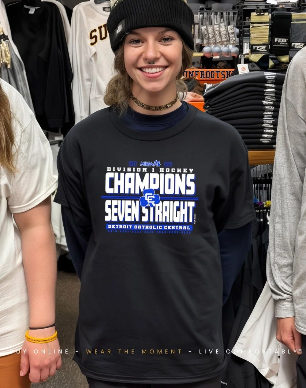 Detroit Catholic Central 2026 MHSAA Hockey D1 Seven Straight Champions shirt