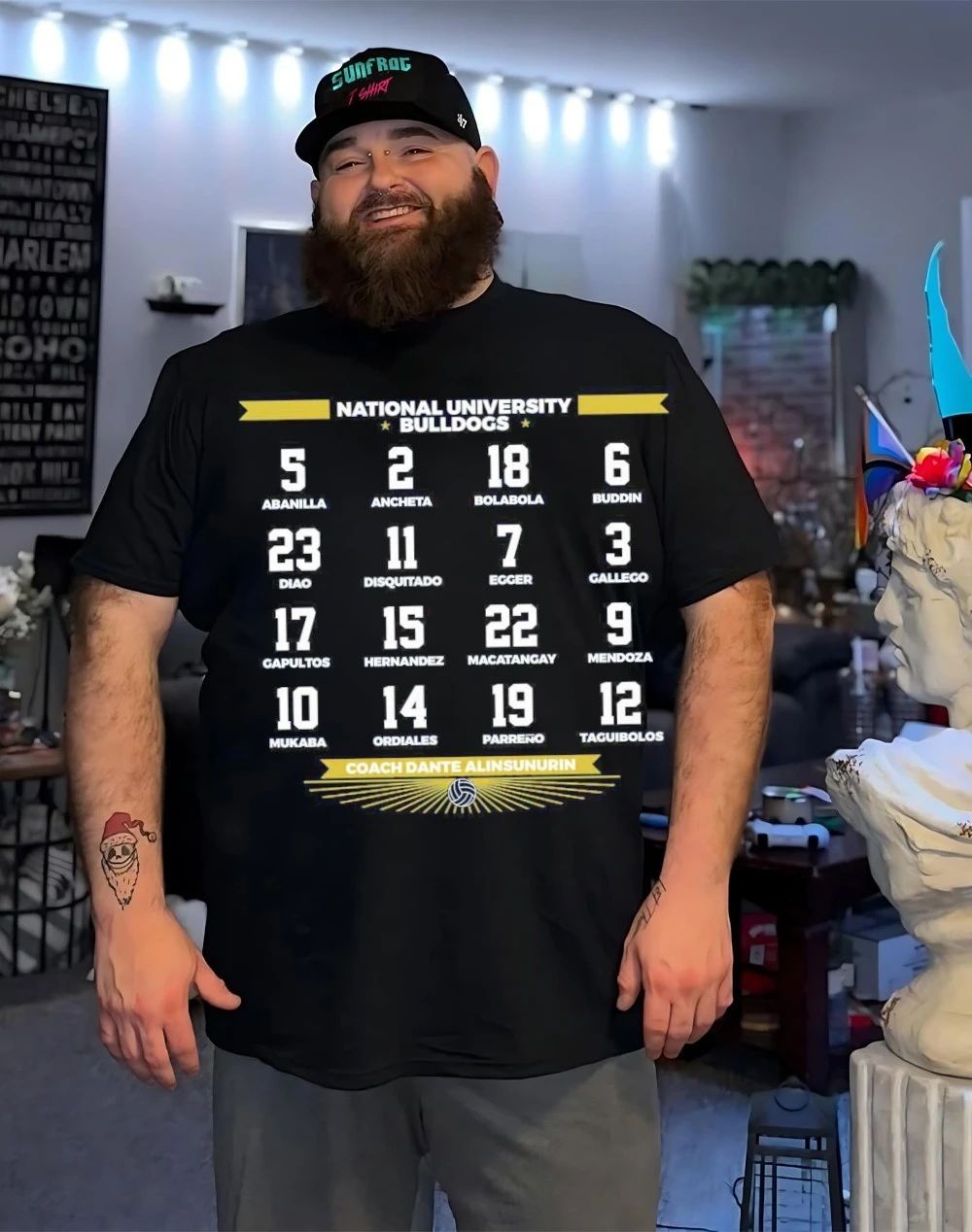 NU Bulldogs Men’s Volleyball jersey numbers coach Dante Alinsunurin shirt