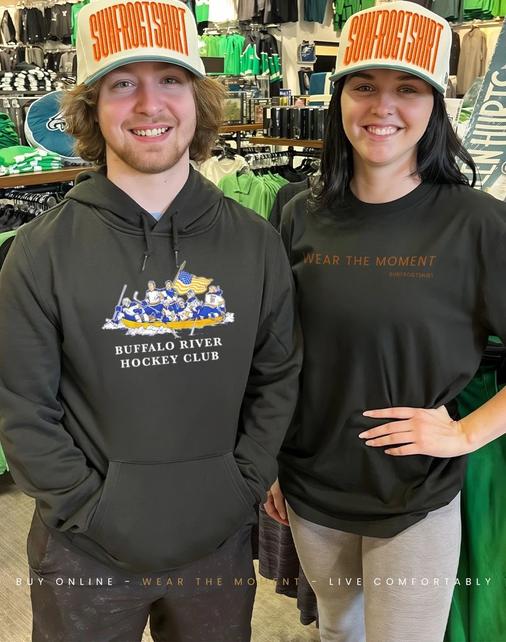 Buffalo River Hockey Crossing Buffalo hockey shirt