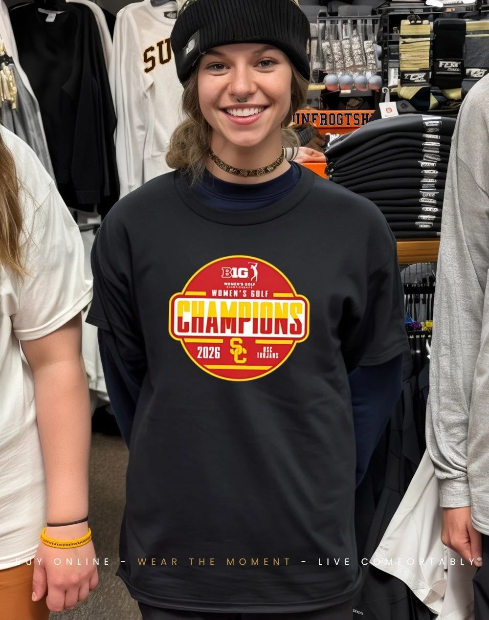 USC Trojans 2026 Big Ten Women’s Golf Tournament Champions Locker Room shirt