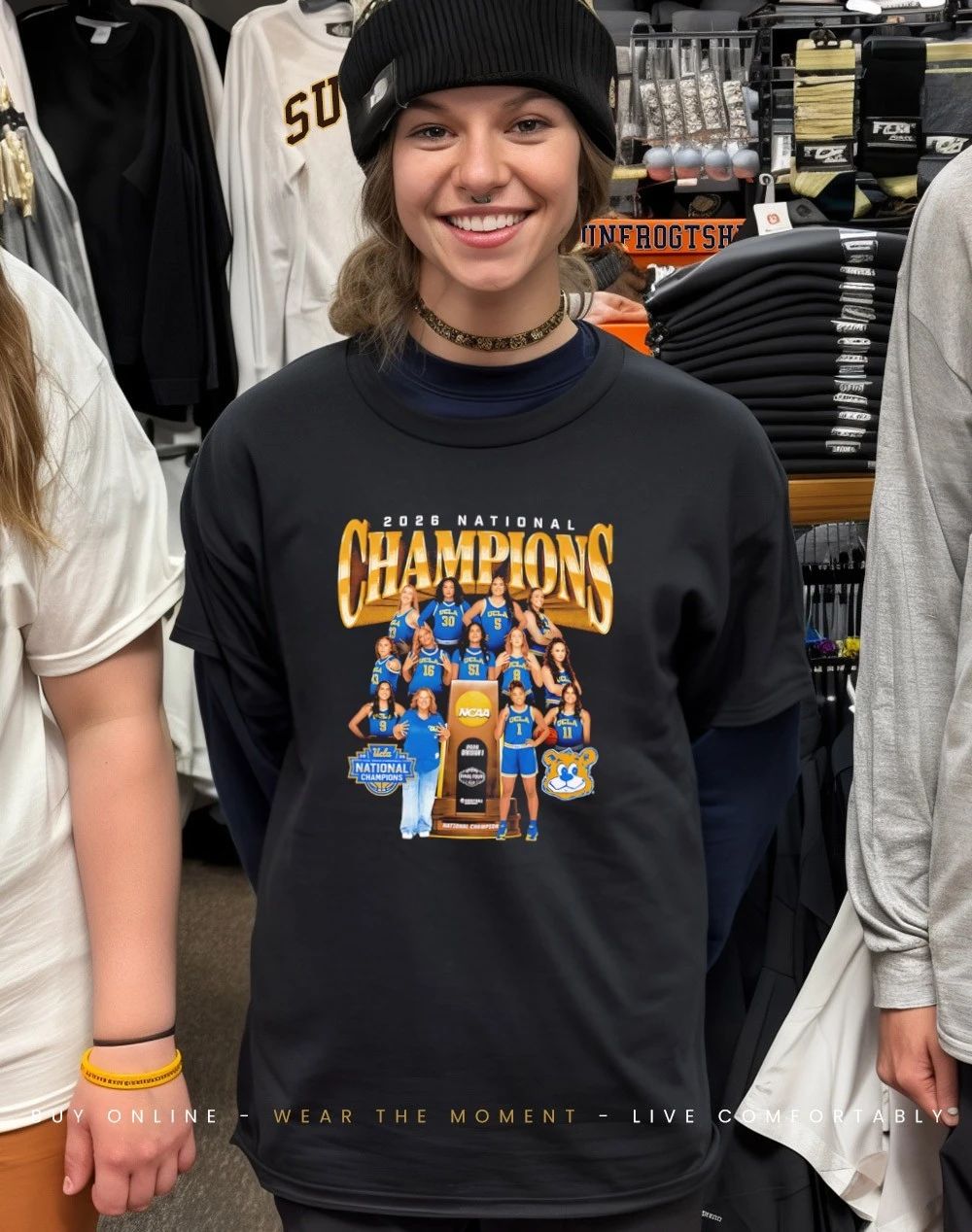 UCLA Women’s Basketball 2026 National Champions player collage shirt