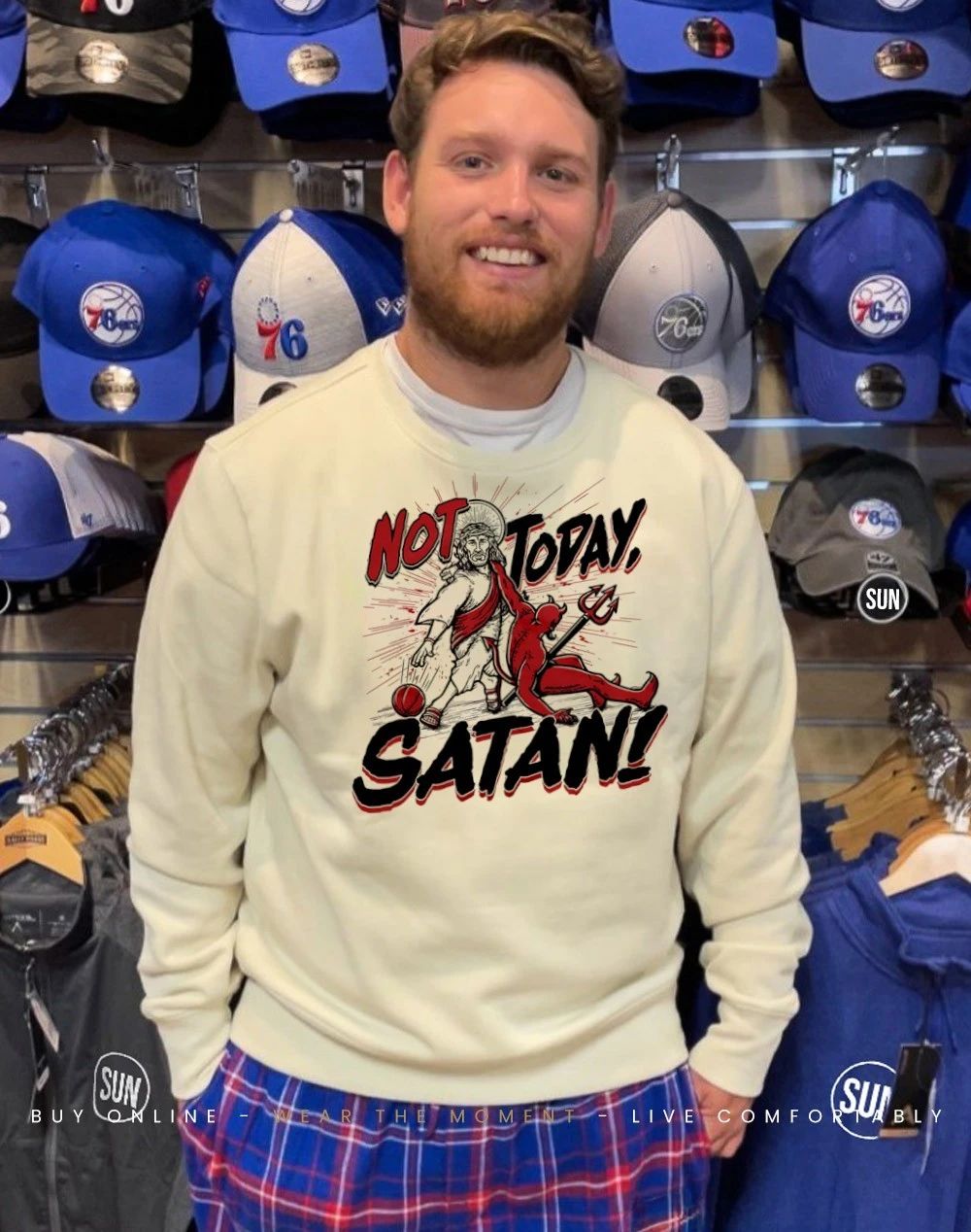 Jesus Not Today Satan graphic shirt
