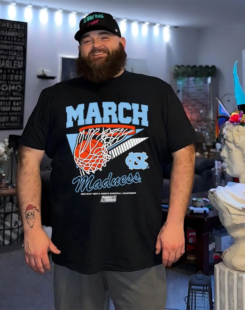 UNC Tar Heels MBB & WBB 2026 March Madness Retro Swish shirt