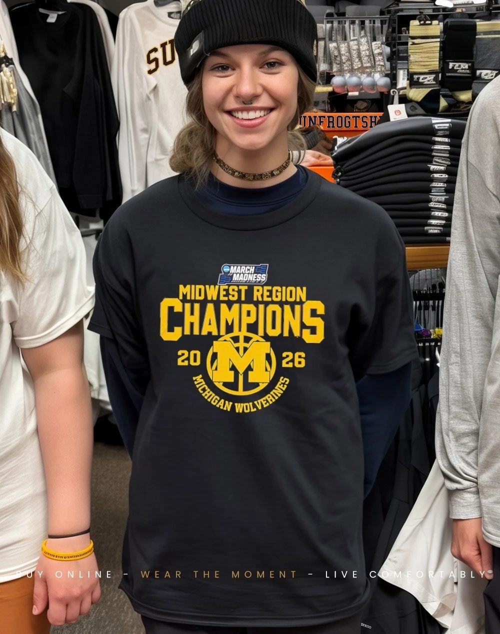 Michigan Wolverines NCAA Midwest Region Champions 2026 shirt