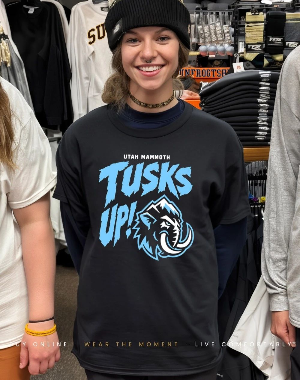 Utah Mammoth Tusks Up graphic shirt