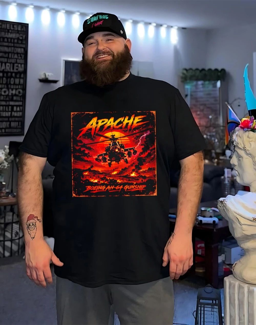 Apache Boeing Ah 64 Gunship vintage shirt