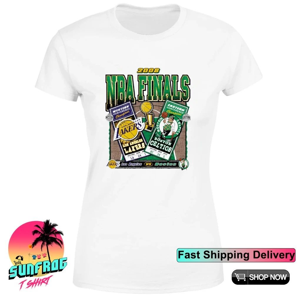 Los Angeles Lakers Vs Boston Celtics 2008 Nba Finals Dueling Court Matchup shirt