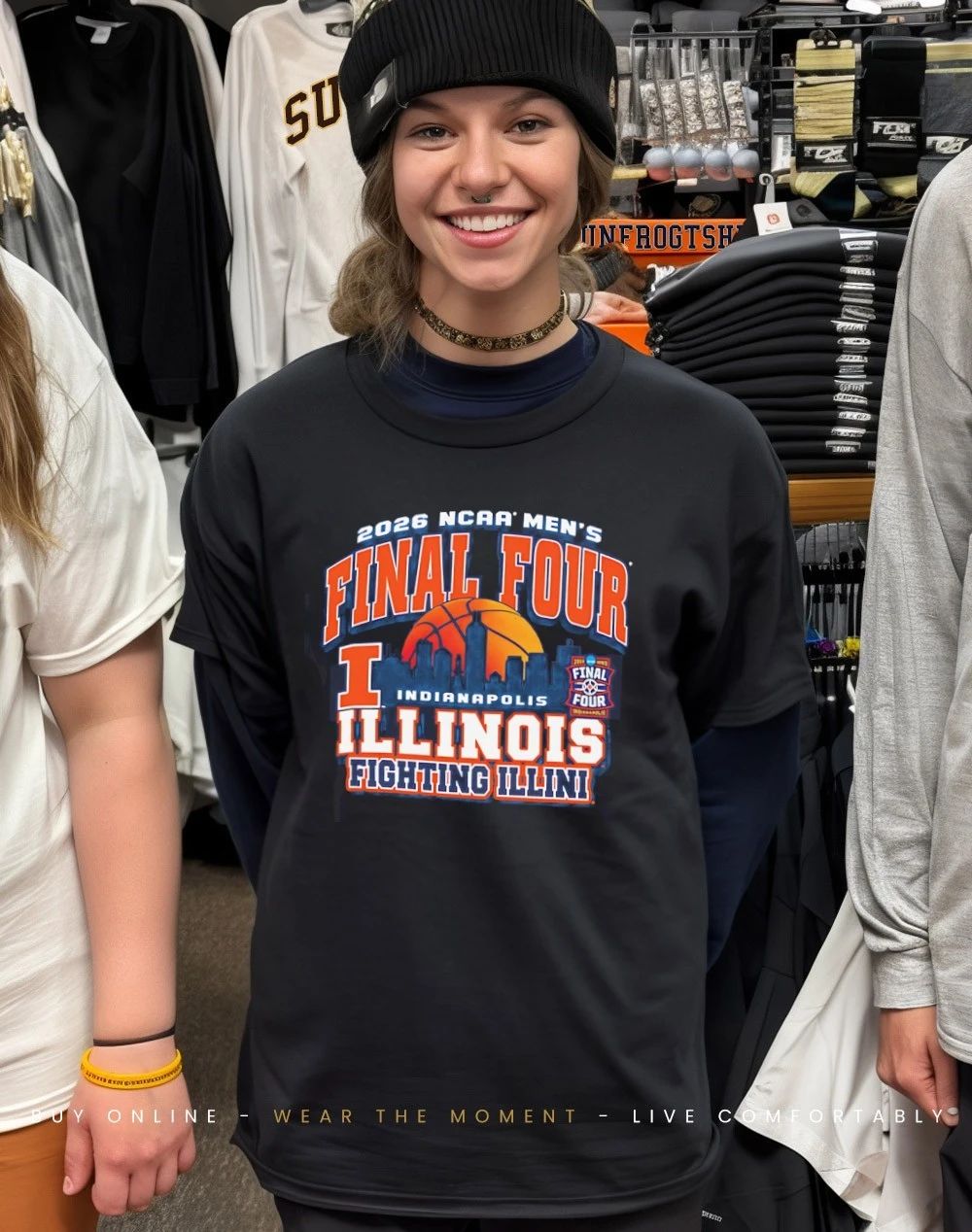 Illinois Fighting Illini 2026 Men’s Basketball Final Four Bound city skyline shirt