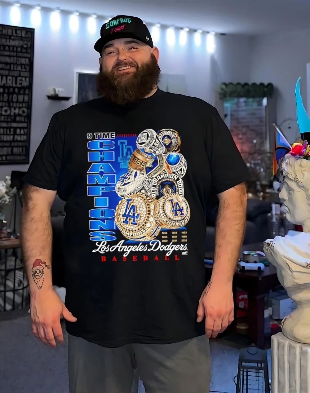 Los Angeles Dodgers Baseball 9 Time Champions Rings shirt