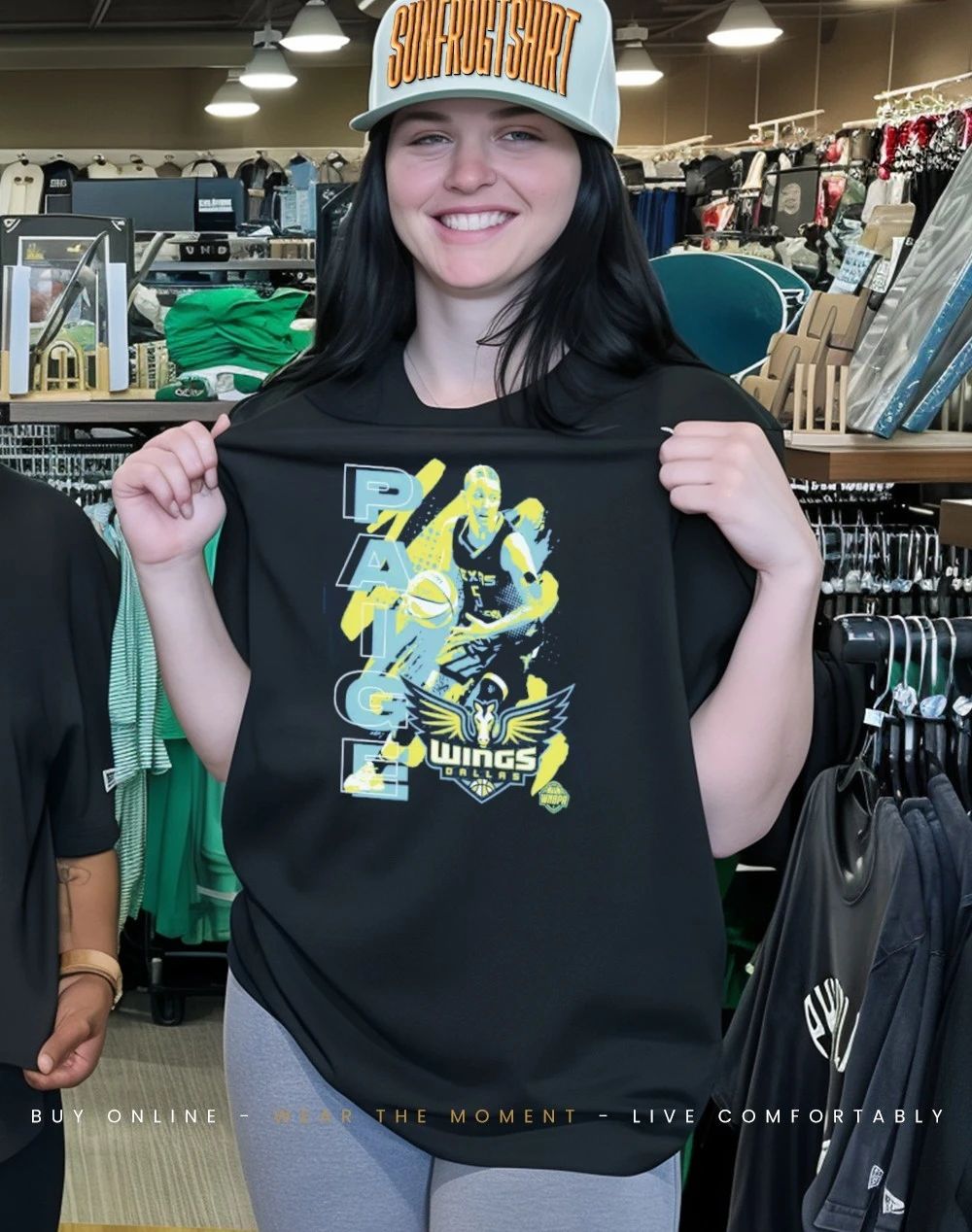 Dallas Wings Paige Bueckers player collage Dribbler shirt