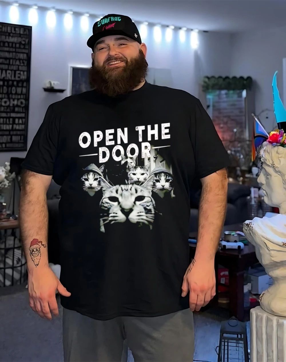 Cat gang open the door shirt