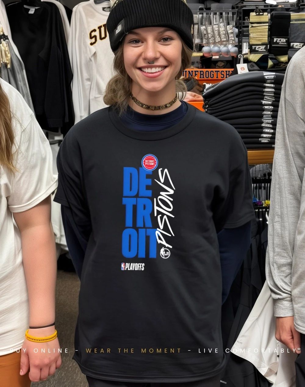 Detroit Pistons 2026 NBA Playoff Black shirt