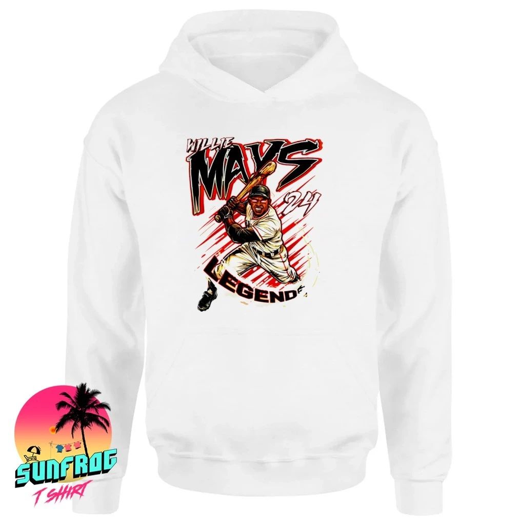 Willie Mays the Say Hey Kid no 24 player collage shirt