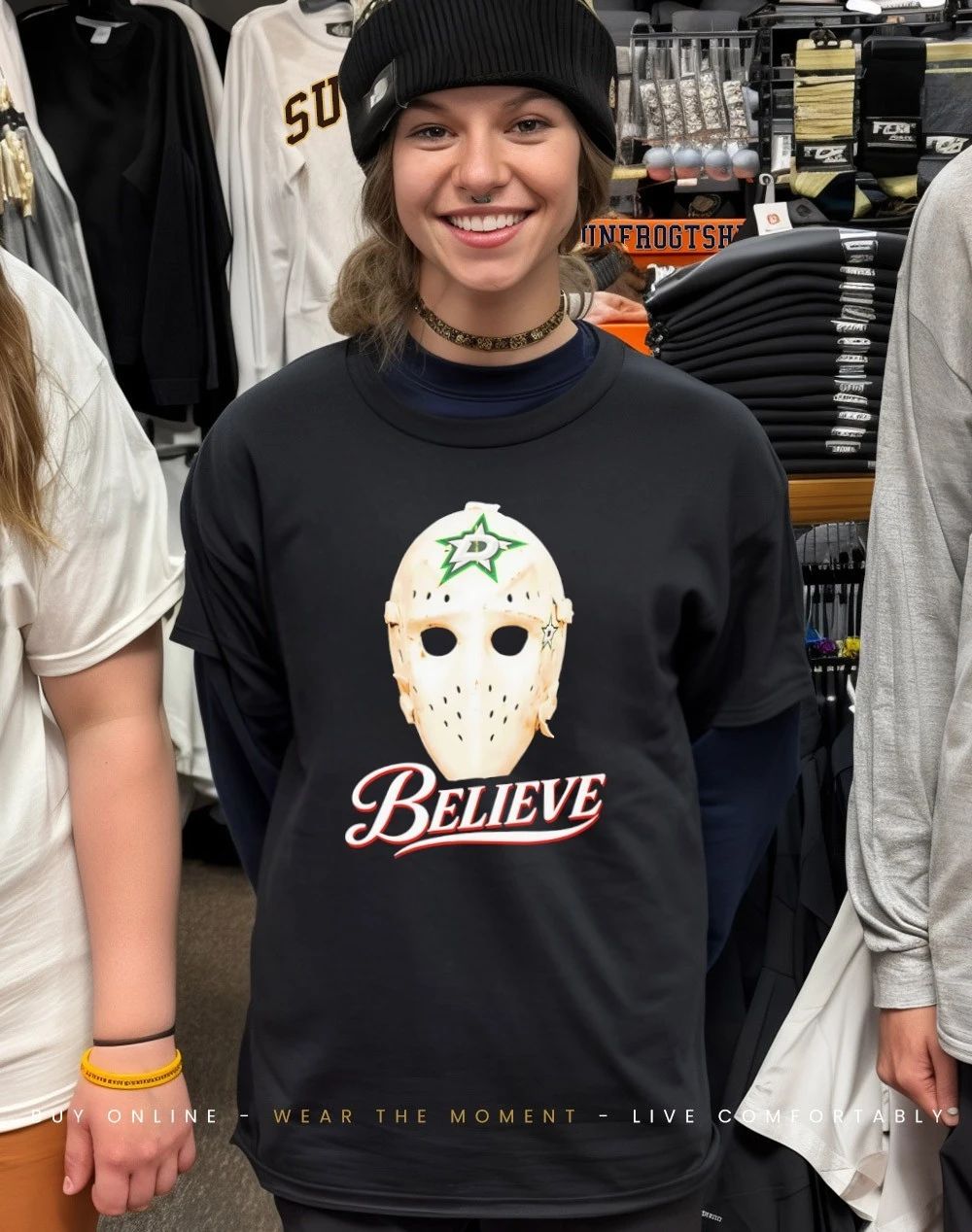 Believe Mask Dallas Stars shirt