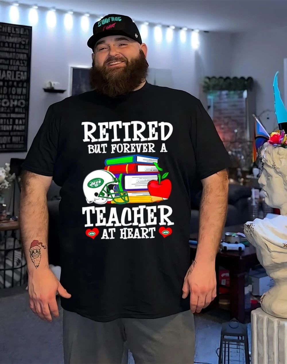 New York Jets Retired But Forever a Teacher At Heart shirt