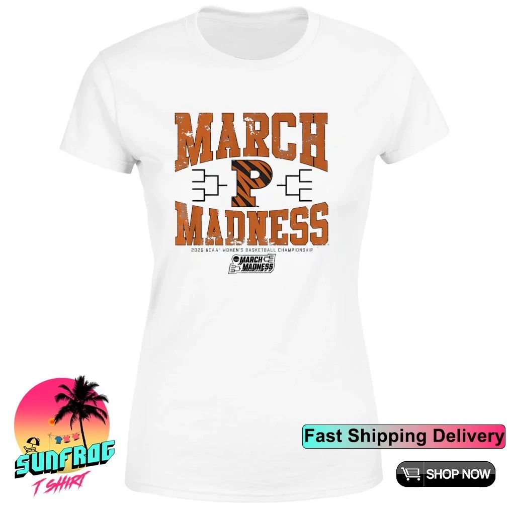 Princeton Tigers WBB 2026 March Madness logo shirt