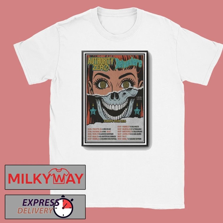 LIMITED 2026 Europe Belvedere x Authority Zero Poster Show shirt
